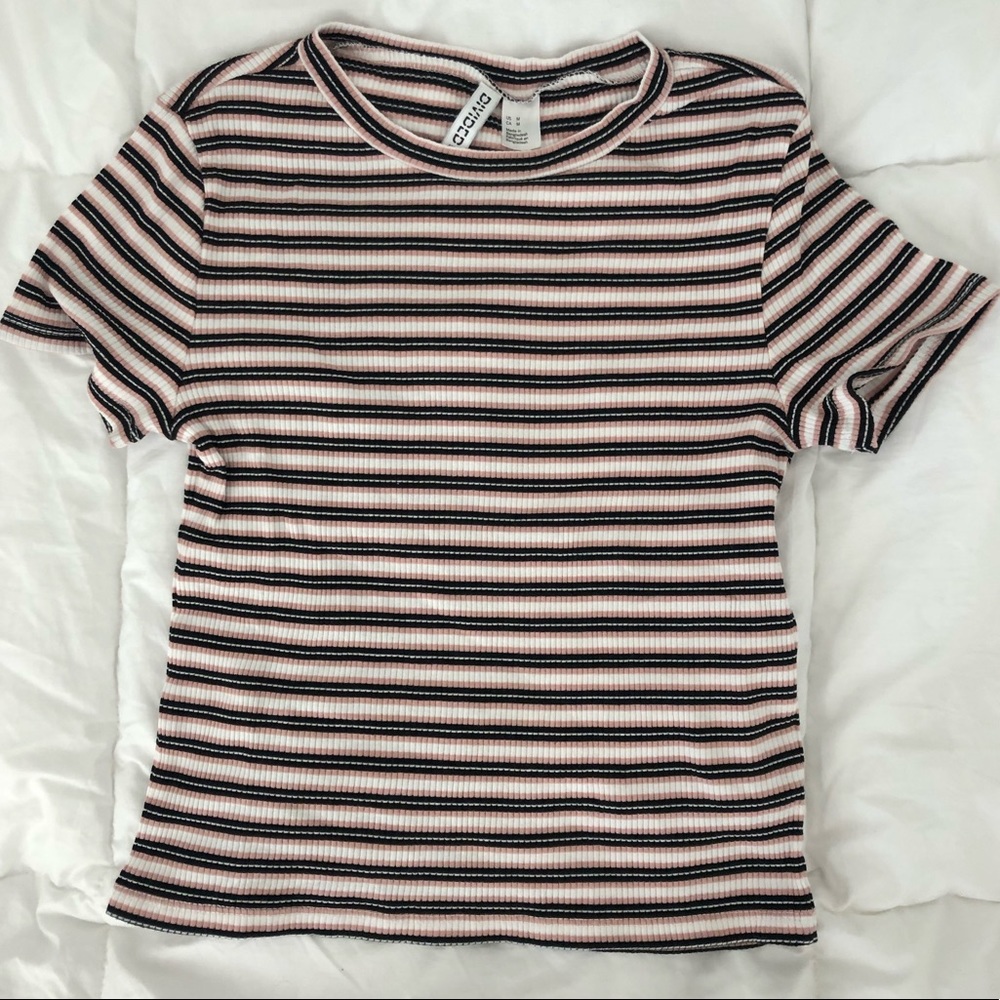 Cropped Striped T-shirt
